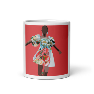 Springs Here! - Solid Pink Background  - (White glossy mug)