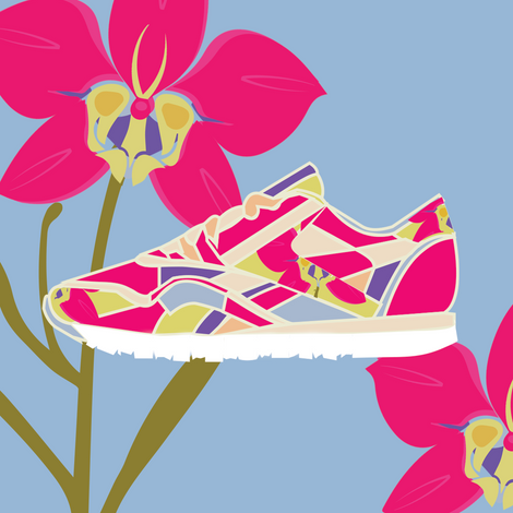 Orchid Sneaker Purple Background