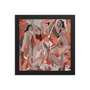 Ladies in Red - (Framed)