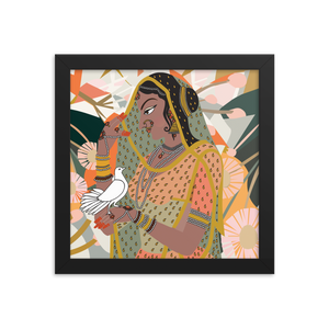 Floral Diwali - (Framed)