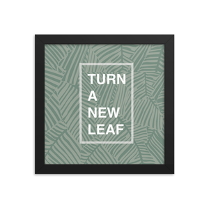 Leafy Pattern - Turn A New Leaf - (Framed)