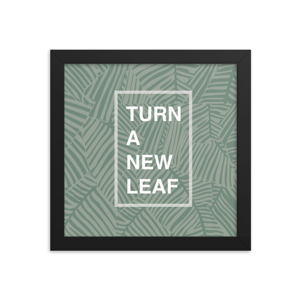 Leafy Pattern - Turn A New Leaf - (Framed)