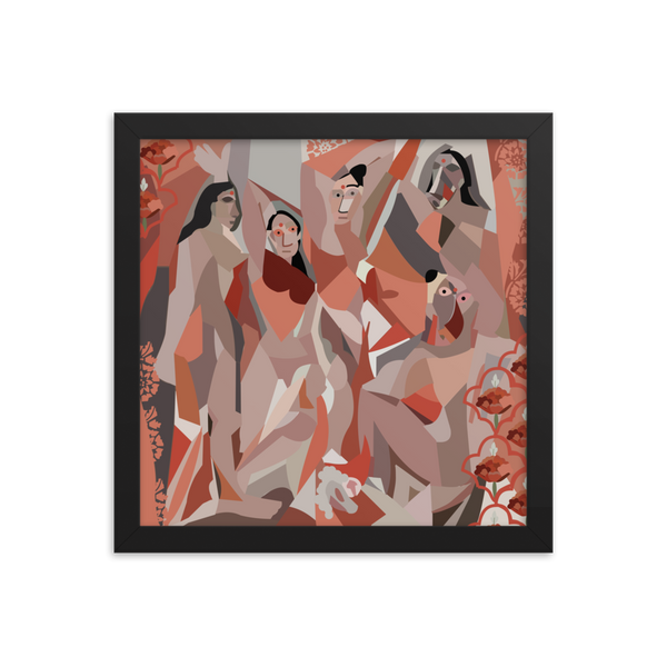 Ladies in Red - (Framed)