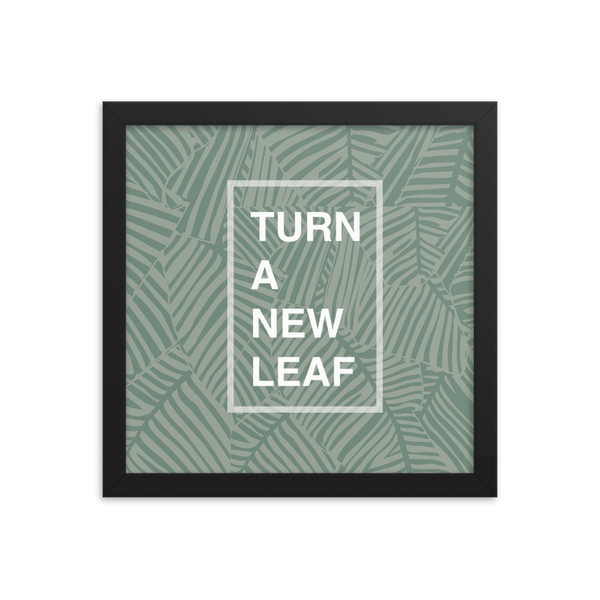 Leafy Pattern - Turn A New Leaf - (Framed)