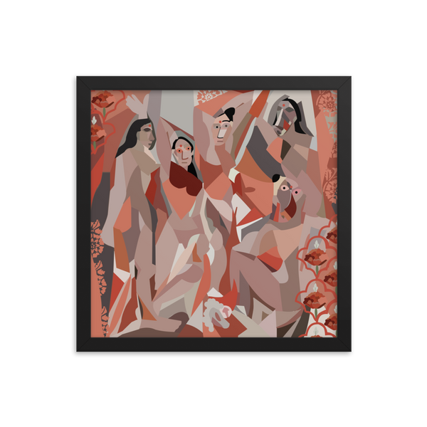 Ladies in Red - (Framed)