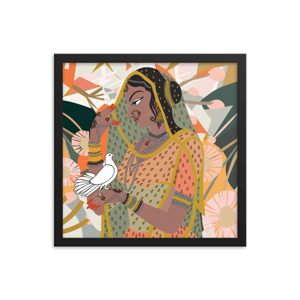 Floral Diwali - (Framed)