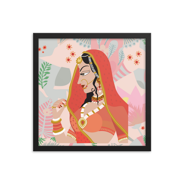 Sita in the Forest - (Framed)