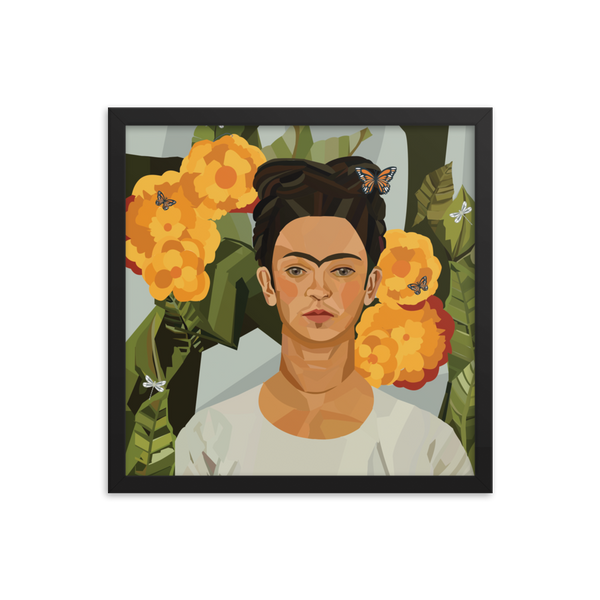 Frida & Marigolds - (Framed)