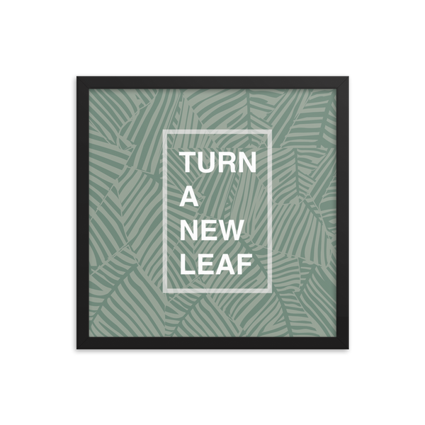 Leafy Pattern - Turn A New Leaf - (Framed)