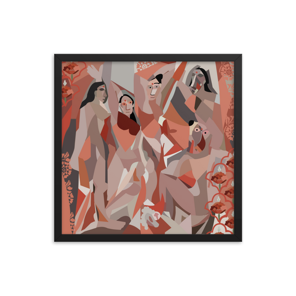 Ladies in Red - (Framed)