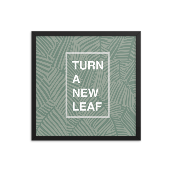 Leafy Pattern - Turn A New Leaf - (Framed)