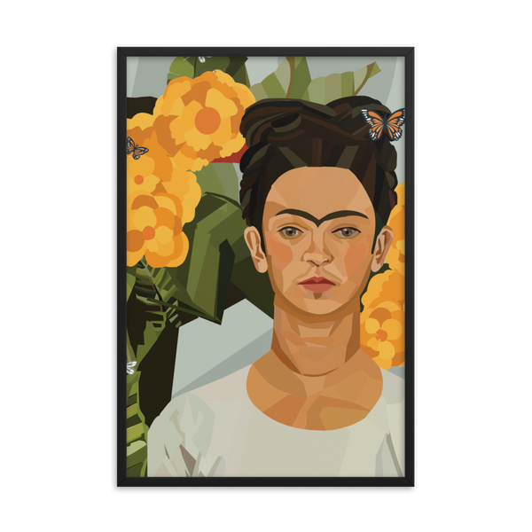 Frida & Marigolds - (Framed)