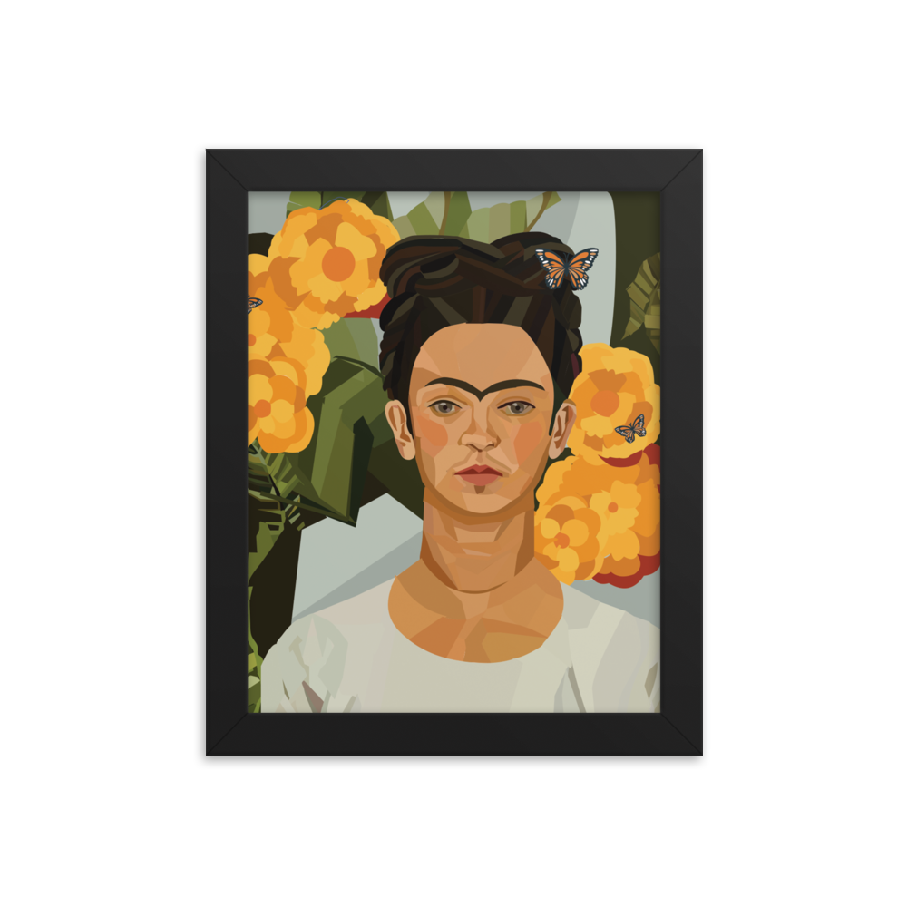 Frida & Marigolds - (Framed)