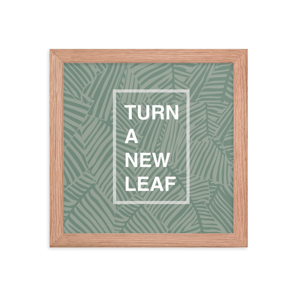 Leafy Pattern - Turn A New Leaf - (Framed)