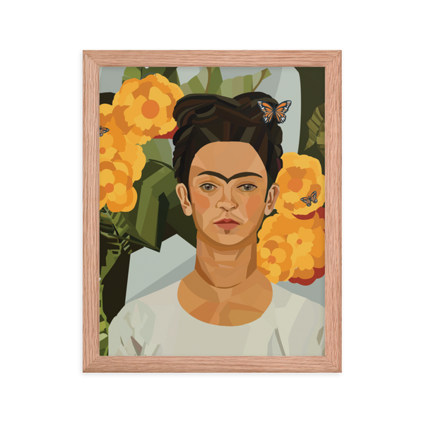 Frida & Marigolds - (Framed)