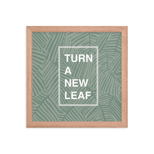 Leafy Pattern - Turn A New Leaf - (Framed)