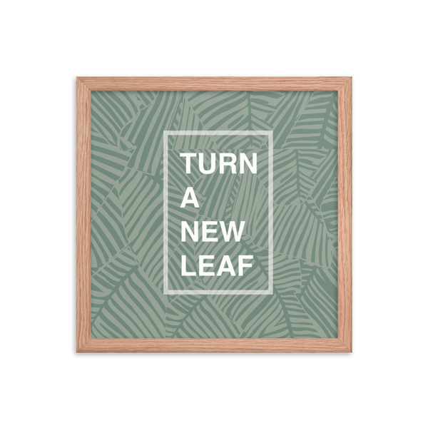 Leafy Pattern - Turn A New Leaf - (Framed)