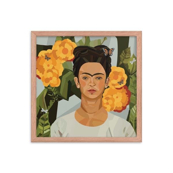 Frida & Marigolds - (Framed)