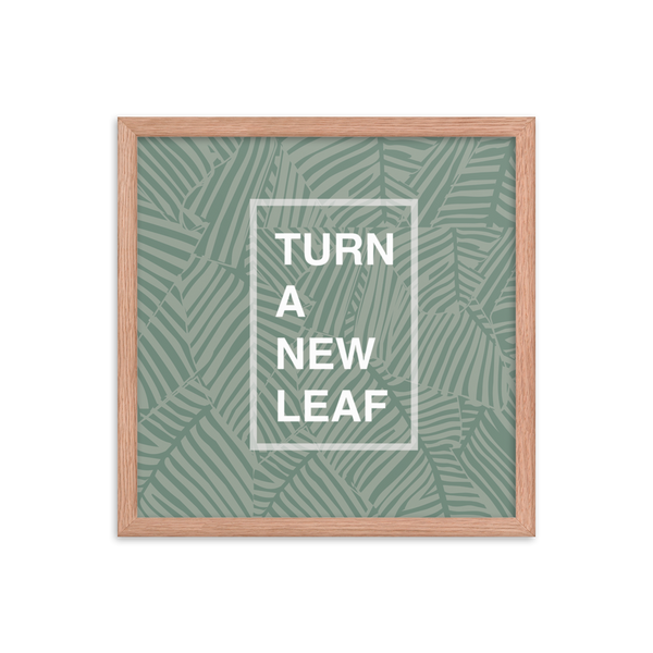 Leafy Pattern - Turn A New Leaf - (Framed)