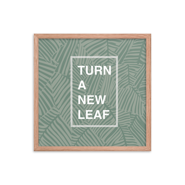 Leafy Pattern - Turn A New Leaf - (Framed)