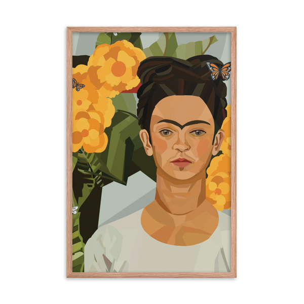 Frida & Marigolds - (Framed)