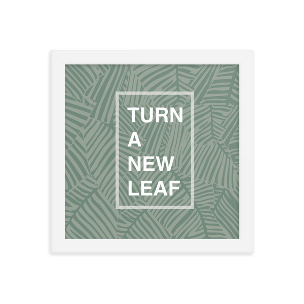 Leafy Pattern - Turn A New Leaf - (Framed)