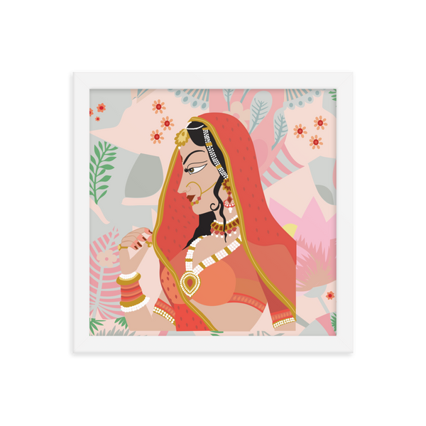 Sita in the Forest - (Framed)