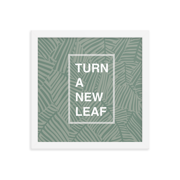 Leafy Pattern - Turn A New Leaf - (Framed)