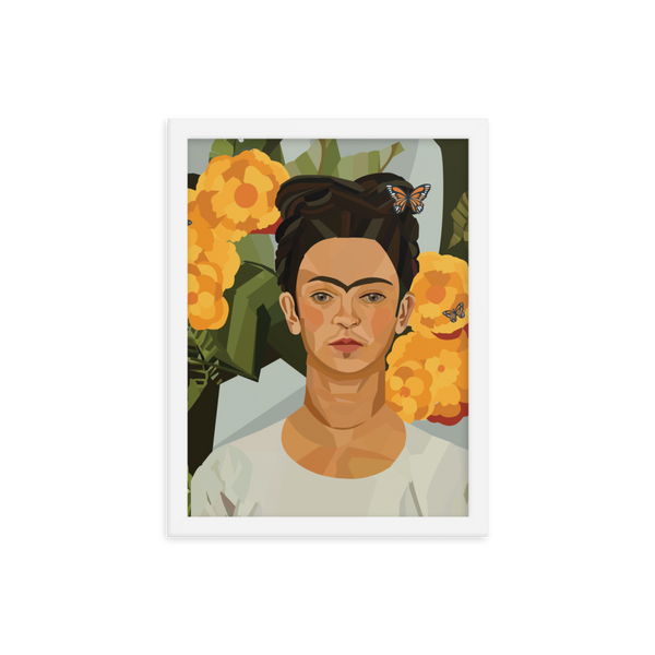 Frida & Marigolds - (Framed)