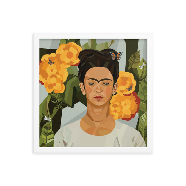 Frida & Marigolds - (Framed)