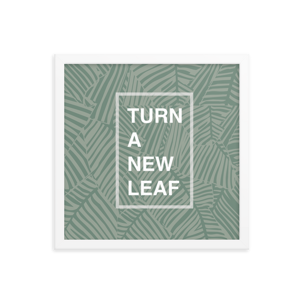 Leafy Pattern - Turn A New Leaf - (Framed)