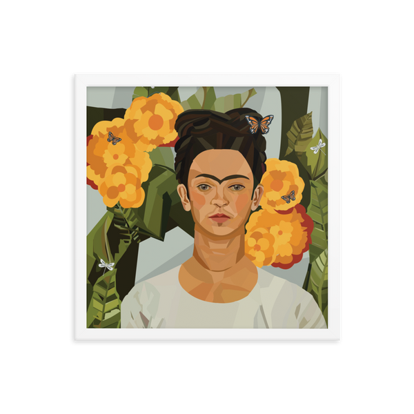 Frida & Marigolds - (Framed)