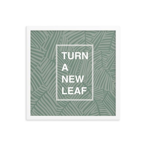 Leafy Pattern - Turn A New Leaf - (Framed)