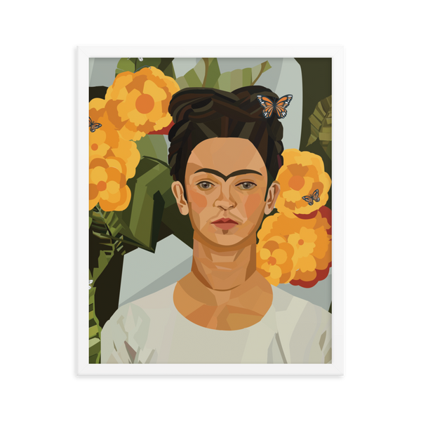 Frida & Marigolds - (Framed)