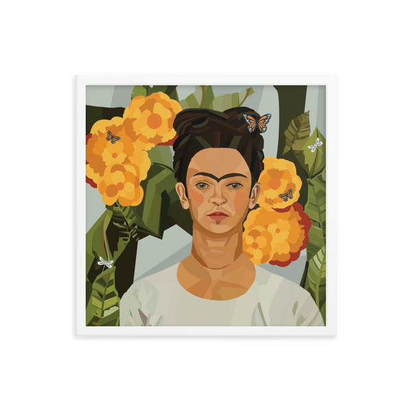 Frida & Marigolds - (Framed)