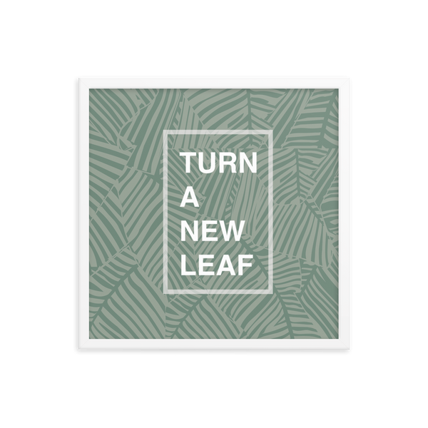 Leafy Pattern - Turn A New Leaf - (Framed)