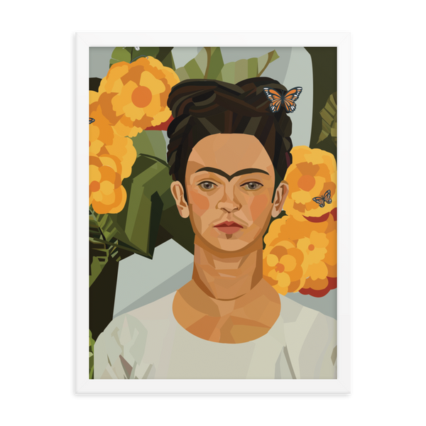 Frida & Marigolds - (Framed)