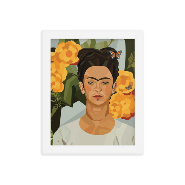 Frida & Marigolds - (Framed)