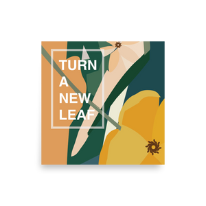 Yellow Poppy & Floral Abstract Background  - Turn A New Leaf