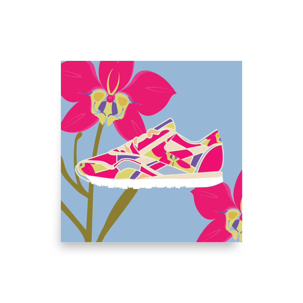 Orchid Sneaker Purple Background