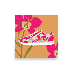 Orchid Sneaker Orange Background