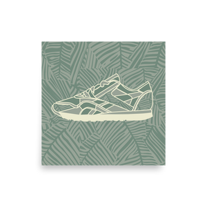 Leafy Pattern Sneaker with Leafy Background