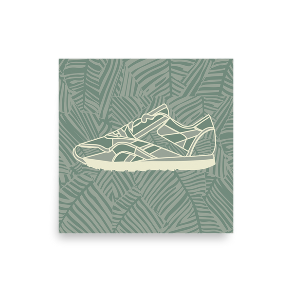 Leafy Pattern Sneaker with Leafy Background