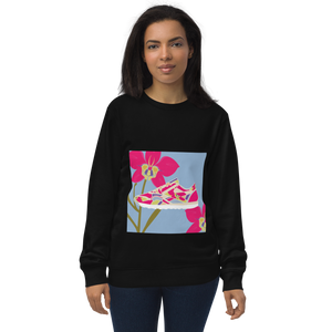 Orchid Sneaker Purple Background - Unisex organic sweatshirt