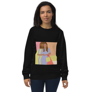 Bright Yellow, Pink, & Orange Color Blocking Orchid - Unisex organic sweatshirt