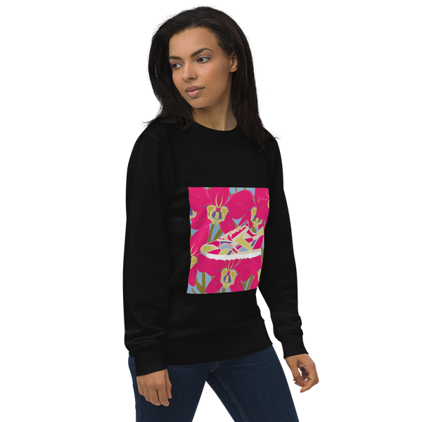 Orchid Run Purple Background - Unisex organic sweatshirt