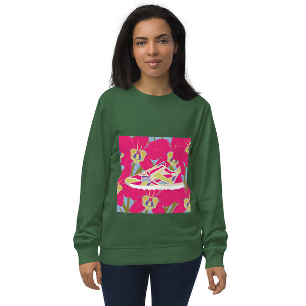 Orchid Run Purple Background - Unisex organic sweatshirt