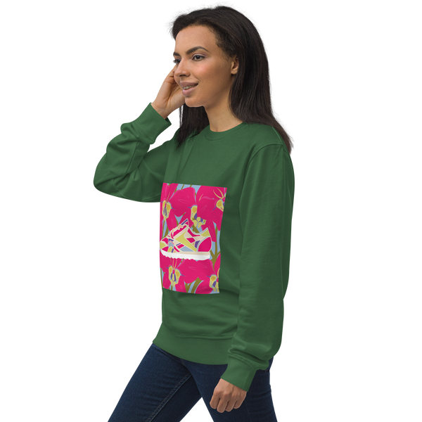 Orchid Run Purple Background - Unisex organic sweatshirt