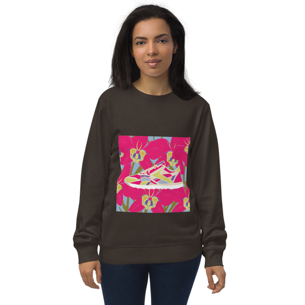 Orchid Run Purple Background - Unisex organic sweatshirt