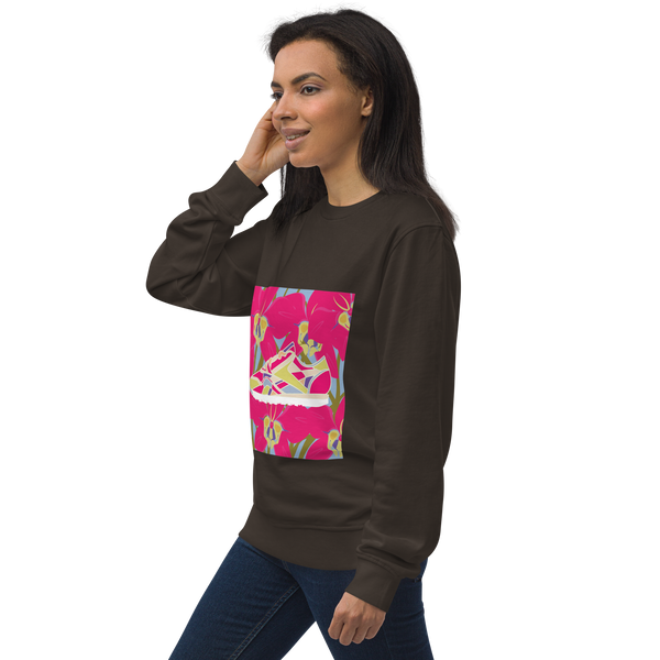 Orchid Run Purple Background - Unisex organic sweatshirt